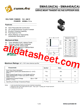 SMA6.0A型号图片