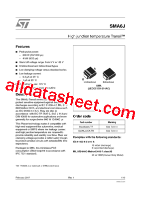 SMA6J26CA-TR型号图片