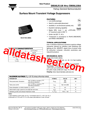 SMA6J5.0A-E3-5A型号图片