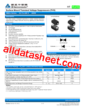 SMAJ140CA型号图片