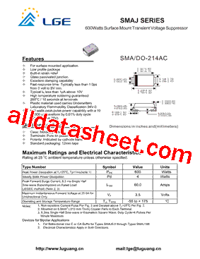 SMAJ188A-E3/61型号图片