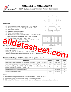 SMAJ5.0A-440A型号图片