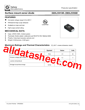 SMAJ5917B型号图片