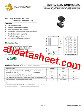 SMB10J7.5A型号图片