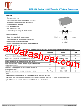 SMB15J170A型号图片