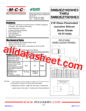 SMB2EZ10D5HE3型号图片