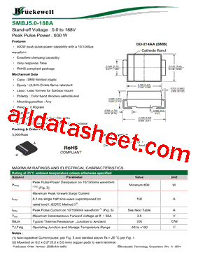 SMBJ5.0-188A型号图片