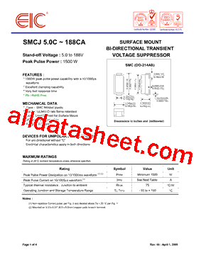 SMCJ15C型号图片