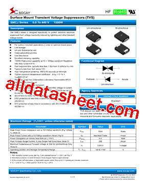 SMCJ200CA型号图片