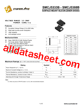 SMCJ5333B型号图片