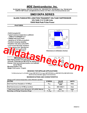 SMD15KPA40A型号图片