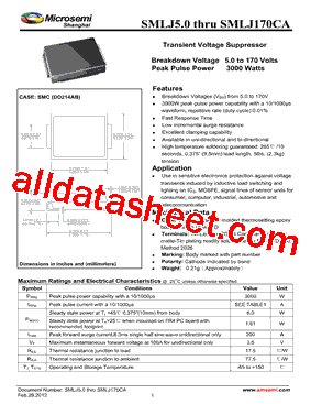 SMLJ75A型号图片