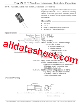 SN331M025ST型号图片