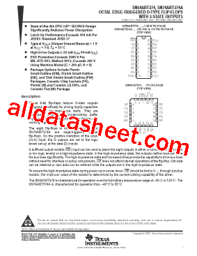 SN54ABT374J型号图片