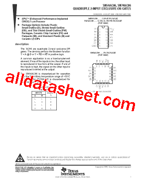 SN54AC86W型号图片