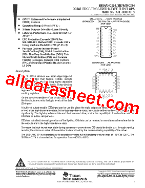 SN54AHC374J型号图片