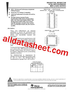 SN54AHCT240J型号图片