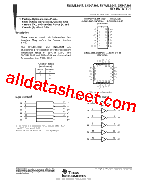 SN54ALS04BJ型号图片