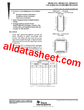 SN54ALS151型号图片