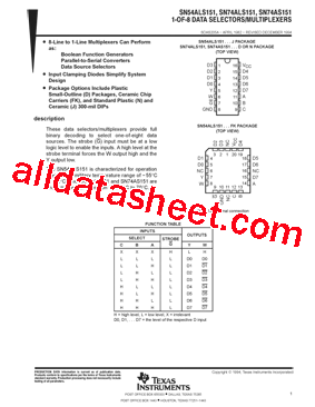 SN54ALS151_07型号图片