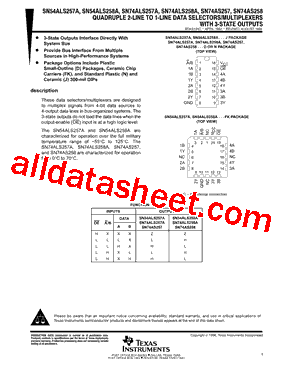 SN54ALS257AJ型号图片