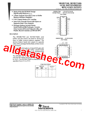 SN54BCT540W型号图片