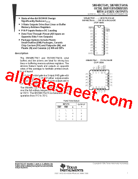 SN54BCT541J型号图片
