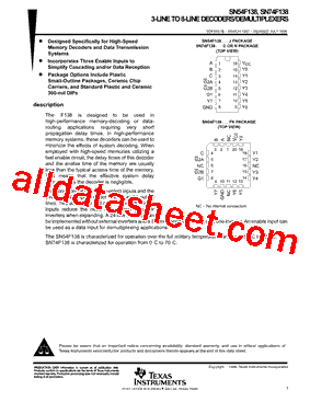SN54F138J型号图片