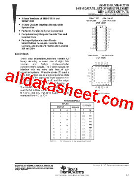 SN54F251BJ型号图片