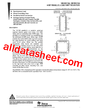 SN54HC166W型号图片