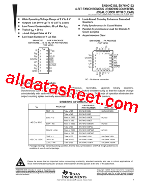 SN54HC193J型号图片