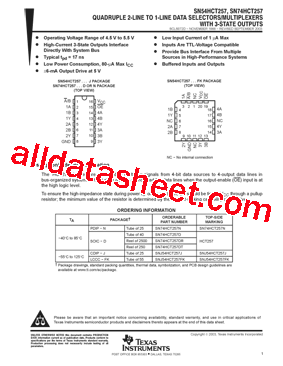 SN54HCT257型号图片