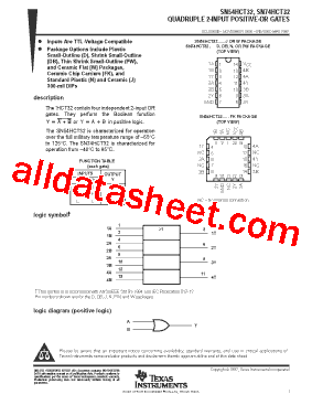 SN54HCT32J型号图片