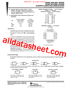 SN54LS86AJ型号图片