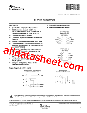 SN65HVD231QDR型号图片