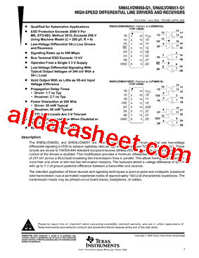 SN65LVDM051QPWRQ1型号图片