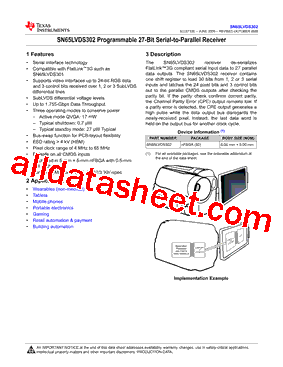 SN65LVDS302ZXH型号图片