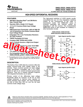SN65LVDT34DR型号图片