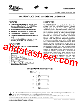 SN65MLVD047APWR型号图片