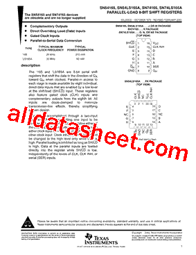 SN74165N型号图片
