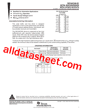 SN74AC240QPWRG4Q1型号图片
