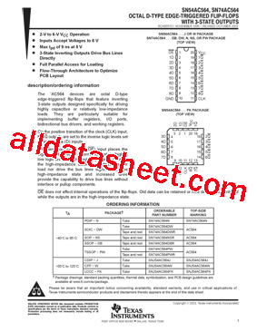 SN74AC564DBLE型号图片
