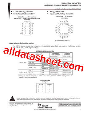 SN74ACT00DR型号图片