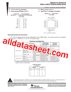 SN74ACT10DG4型号图片