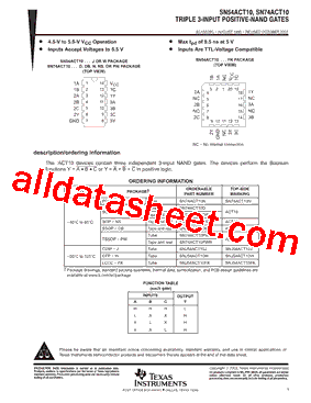 SN74ACT10DR型号图片