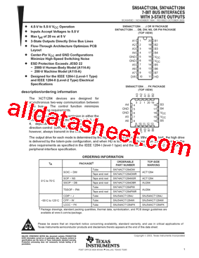 SN74ACT1284DBR型号图片