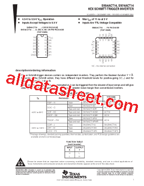 SN74ACT14DR型号图片