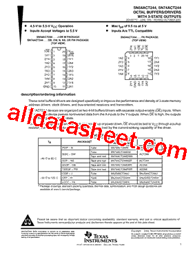SN74ACT244DBLE型号图片
