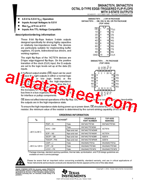 SN74ACT574DBLE型号图片