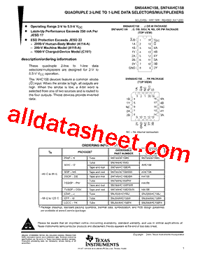 SN74AHC158N型号图片